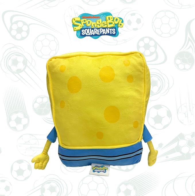 Spongebob Squarepants Kids Bedding Super Soft Cozy Cuddle Pillow Buddy with Soccer Ball, 2026 World Tournament, (Officially Licensed Product) By Franco