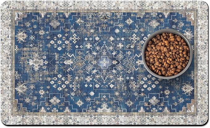 Pet Food Mats for Floor, Absorbent Dog Mat for Food and Water Dispenser Mat, Dog Food Mat Quick Dry Cat Food Mat Pet Supplies