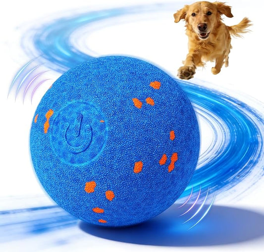 Interactive Dog Toys Ball with Chew-Resistant E-TPU Material, Smart Automatic Rolling Ball Toys for Small, Medium & Large Dogs, 2 Modes Rechargeable Moving Bouncing Dog Ball