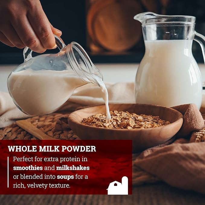 Whole Milk Powder by Hoosier Hill Farm, 1 Pound (Pack of 1)