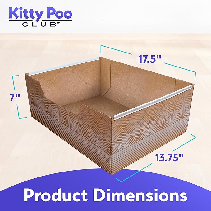 Kitty Poo Club Disposable Cat Litter Box 2-Pack, Patented Leak-Proof Design, 2-Months Odor Control, Made in USA, Perfect for Travel & Multi-Cat Homes