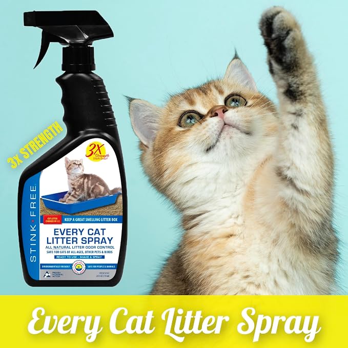 Every Cat Litter Spray Odor Eliminator (2 Pack) - Cut Litter Box Changes in Half! 24 oz.