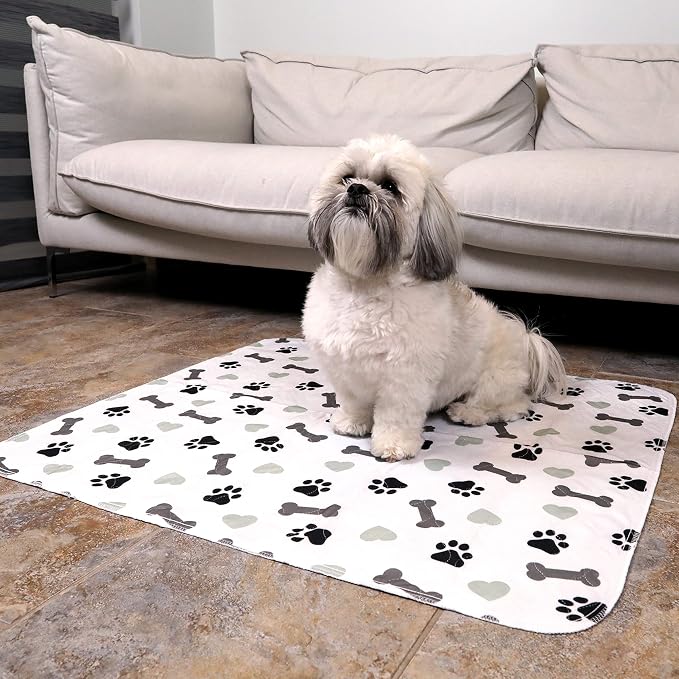 GREEN LIFESTYLE Washable Underpads Pack of 2 - 41x41 and Pack of 6 - 30x34 Bundle - Large Pee Pads for Dogs, Machine Washable Reusable Puppy Pads, Waterproof Pet Training Pad