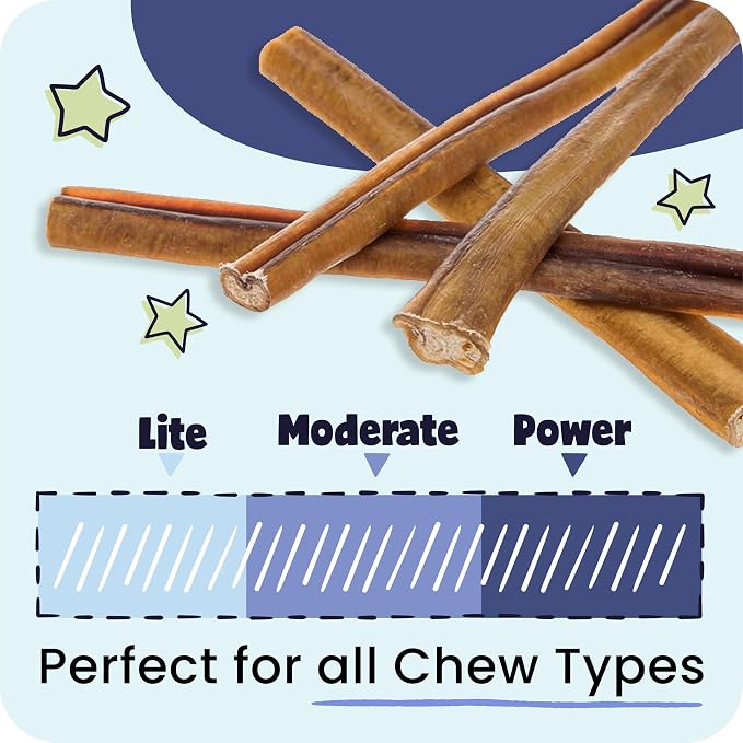 Pawstruck Natural 12” Braided Bully Sticks for Dogs - Tough, Long-Lasting, Rawhide-Free, Low Odor, Healthy Single Ingredient Chew Treat for Aggressive Chewers - 10 Count - Packaging May Vary