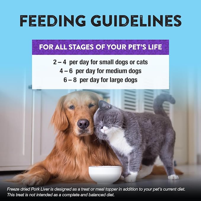 Northwest Naturals Raw Rewards Freeze-Dried Pork Liver Treats for Dogs and Cats - Bite-Sized Pieces - Healthy, 1 Ingredient, Human Grade Pet Food, All Natural, Proudly Made in USA, 10 Oz (Pack of 3)