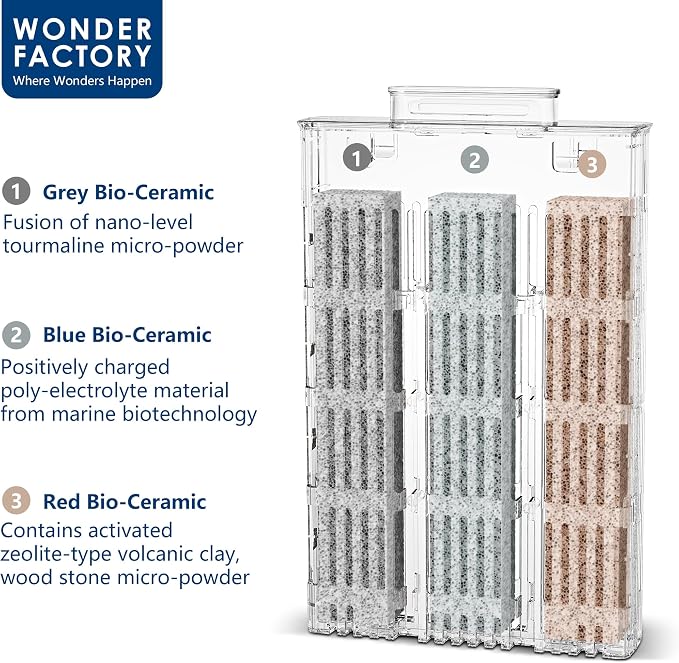 Wonderfactory S1 Fish Tank Filter Replacement Cartridge for S1 Smart Fish Tank, Internal Biological Filtration Media Blocks Aquarium Accessories Cleaning for Clear Water (Red & Gray Shipped Randomly)