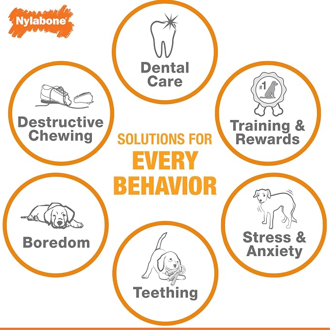 Nylabone Sensory Material Soothing Puppy Chew Toy Bundle, Toys for Teething Puppies, Peanut Butter and Chicken Flavor, Small - Up to 25 lbs, 2 Pack