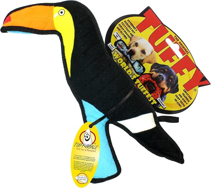 TUFFY® - 2 Pack Original : Toucan Dog Toy : : Ultra Durable Plush Toy with Multiple Layers & Reinforced Seams, Washable and Floats, Original Construction