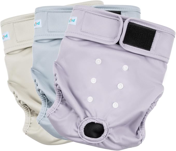 Paw Legend Washable Reusable Female Dog Period Diapers for Heat Doggie Puppy Diapers for Female Dogs (3 Pack, Large)