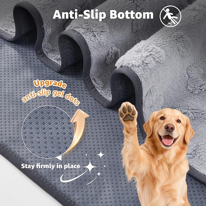 Washable Pee Pads for Dogs, 2 Packs Reusable Puppy Pads with Super Absorbent, Waterproof, Leak-Proof & Non-Slip, Specifically Designed for LOOBANI 43"x43"x27" Foldable Dog Playpen(41"x41"-Gray)
