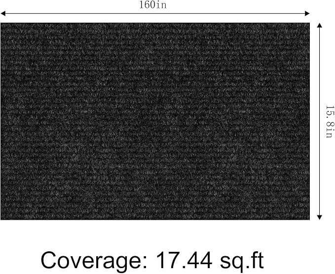 ICOOP Furniture Protectors from Cats Scratching Self Adhesive Black Cat Scratching Mat 15.8"×160" DIY Cat Couch Protector Sofa Protector for Cats Scratch Posts Couch Protection Replacement Carpet Rug