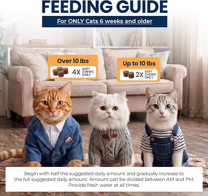 Hairball Soft Chews for Cats High Fiber 60 Count