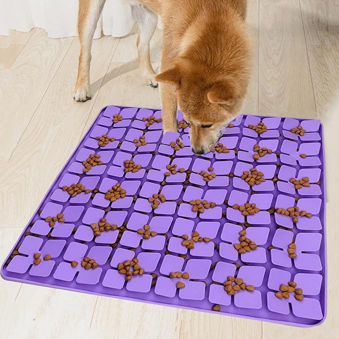 Silicone Snuffle Mat for Dog,Slow Feeder Lick Mat with Suction Cups for Slow Eating&Femont Silicone Snuffle Mat for Large Dogs