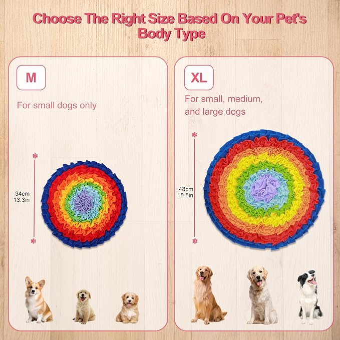 2 Pcs Snuffle Mat for Dogs, Pet Slow Feeding Interactive Toys for Smell Training, Foraging Skills, Suitable for Puppy or Cat