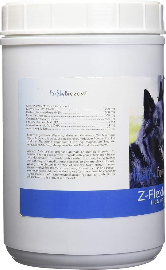 Healthy Breeds Belgian Sheepdog Z-Flex Max Dog Hip and Joint Support 180 Count
