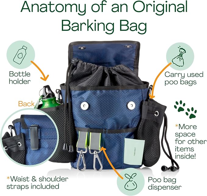| The Original Dog Walking Bag | As Seen On Dragons’ Den | Lightweight & Practical Design | Carry Dog Toys, Dog Treats, Poop Bags & More With Ease | Extendable Shoulder Strap & Waistband