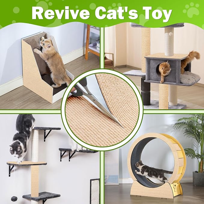 ENONCI 78.7"x15.8" Large Couch Protector from Cat Claws,Anti Scratch Furniture Protector for Cats Corner Wall Scratcher,Replacement for Cat Tree Post Shelves