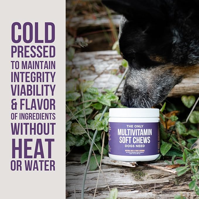 Natural Rapport Dog Multivitamin - The Only Multivitamin Soft Chews that Dogs Need - 120ct Contain Zinc, and Manganese to Support Functions and Keep Dog Healthy