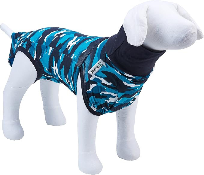 Suitical Recovery Suit Dog, Large, Blue Camouflage