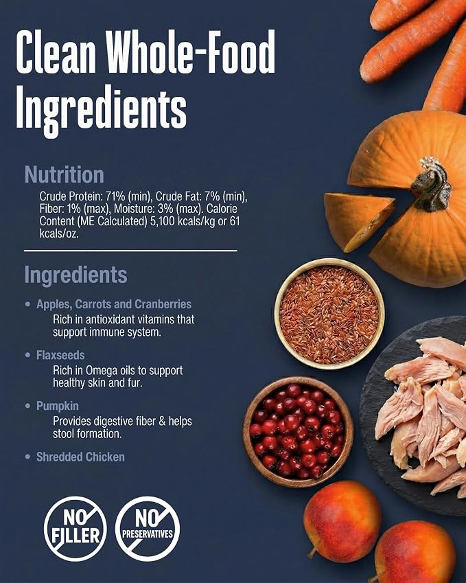 Whole Life Cat Freeze Dried Cat Food - Human-Grade Wet Food Toppers, Snacks & Lickable Treats, Instantly Hydrating Natural Broth Just Add Water - Shredded Chicken, 4.5 Oz