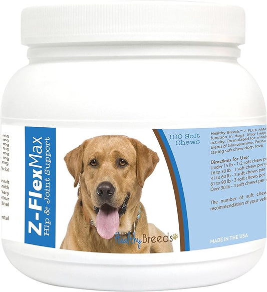 Healthy Breeds Labrador Retriever Z-Flex Max Hip & Joint Soft Chews 100 Count