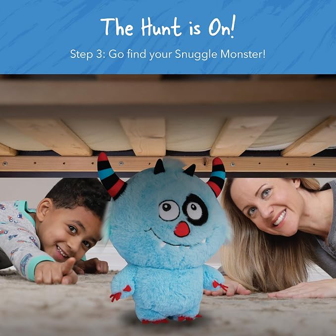 Continuum Games Snuggle Monster - Hide and Seek Bedtime Plush Toy and Book - Blue