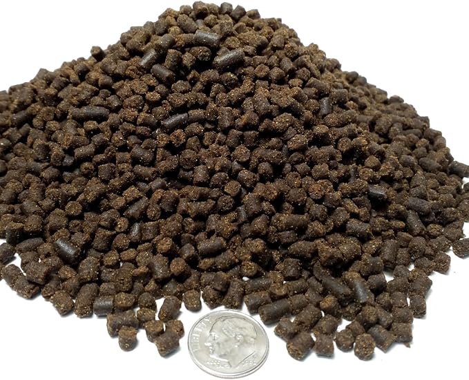 1/8" Sinking Axolotl Salmon Pellets, Soft Moist Pellets for Axolotls, Shrimp, Cichlids, Koi & Pond Fish, All Tropical Fish...5-lbs