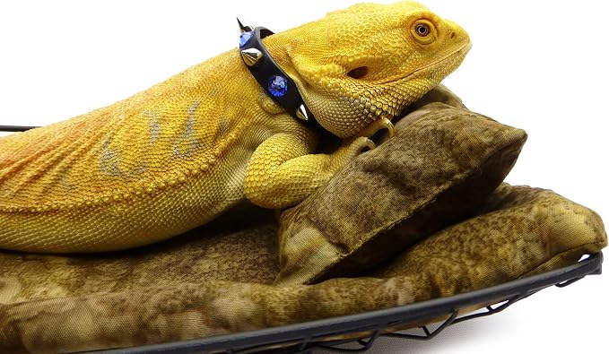 Chaise Lounge for Bearded Dragons, Brown Batik Fabric
