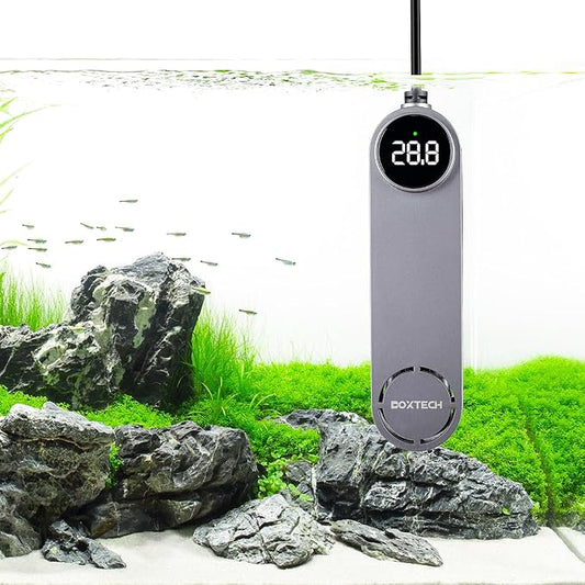 UPETTOOLS Submersible Aquarium Heater with Digital Thermostat, Adjustable Temperature Fish Tank Heater with Overheat Protection, for Small Freshwater Tanks