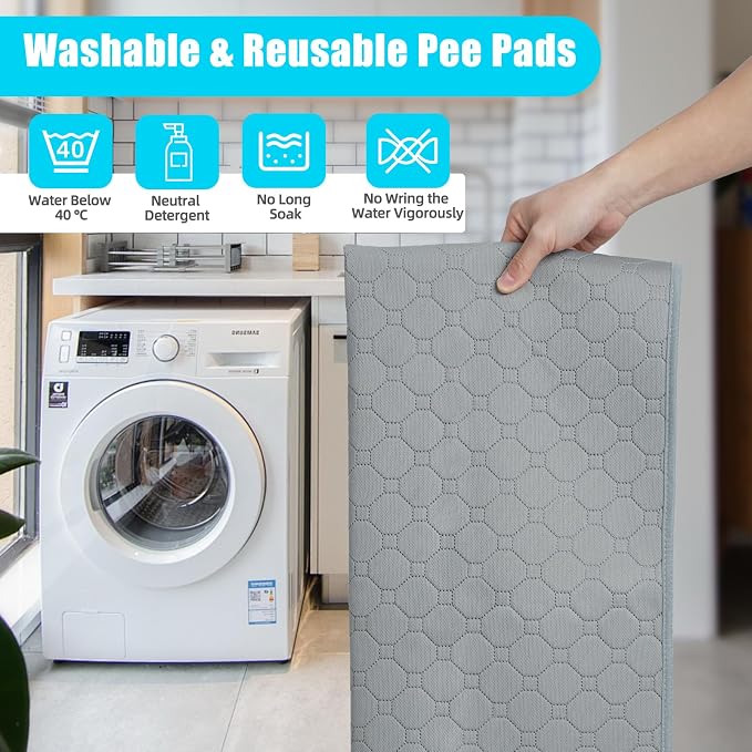 PAWCHIE Guinea Pig Cage Liners, Washable Guinea Pig Bedding for Midwest Cage 2 Pack 27"X14", Reusable Anti Slip Waterproof, Absorbent Guinea Pig Pee Pad for Small Animal, Rabbit, Bunny, Chinchilla