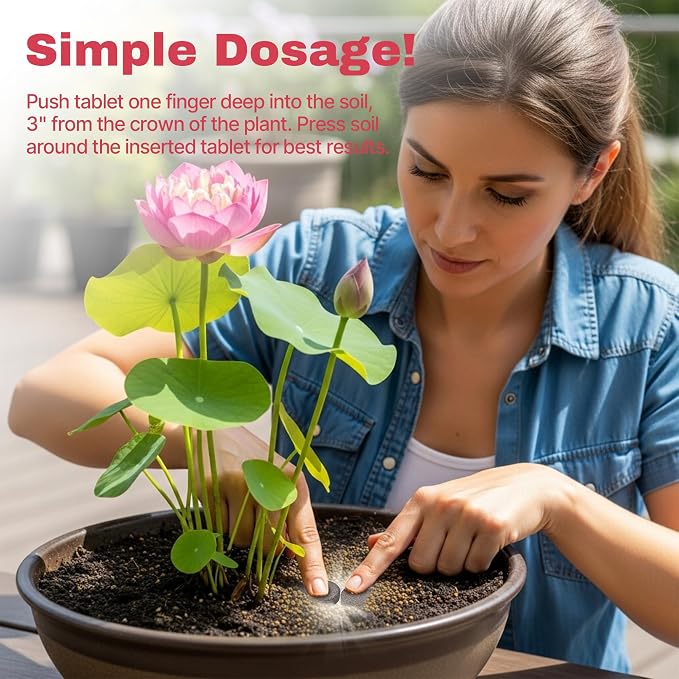 Aquatic Plant Fertilizer for Water Lily and Lotus,Water Lily Fertilizer Tablets-Fish Friendly,Lotus Fertilizer- Supports Lily and Lotus Blooming & Root Growth,Pond Plant Fertilizer-100 Tablets