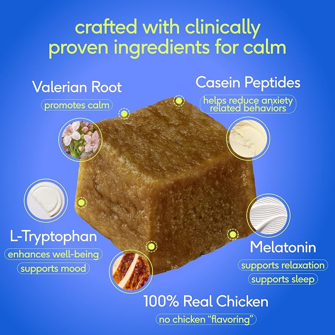 Native Pet Advanced Calming Chews for Dogs & 3 Medium Yak Cheese Himalayan Dog Chews - Long Lasting Dental Sticks for Medium Breeds Supports Mental Enrichment & Helps with Anxiety Related Behavior