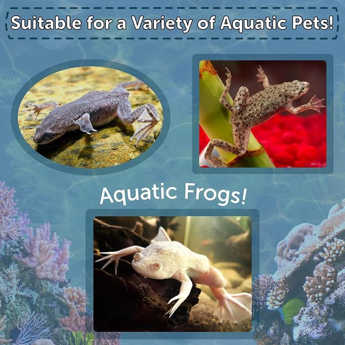 Aquatic Frog 4mm Sinking 40% Protein Nuggets. Ideal for All Frogs and Bottom Tropical Fish…10oz Jar