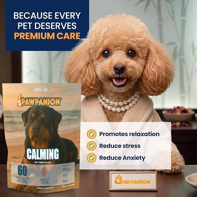 Calming Soft Chews for Dogs Anxiety Relief 60 Count