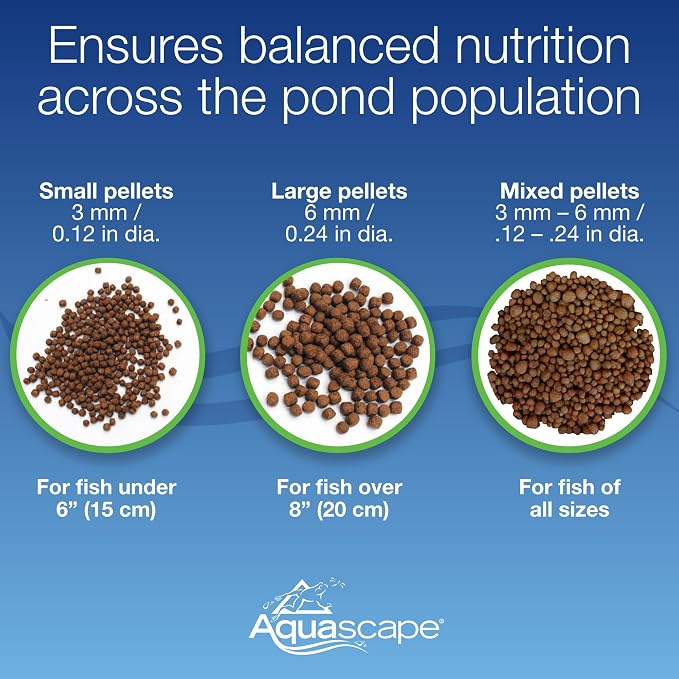 Aquascape Premium Staple Pond and Koi Fish Food, Mixed Pellet Size, 4.4 Pounds, 81052