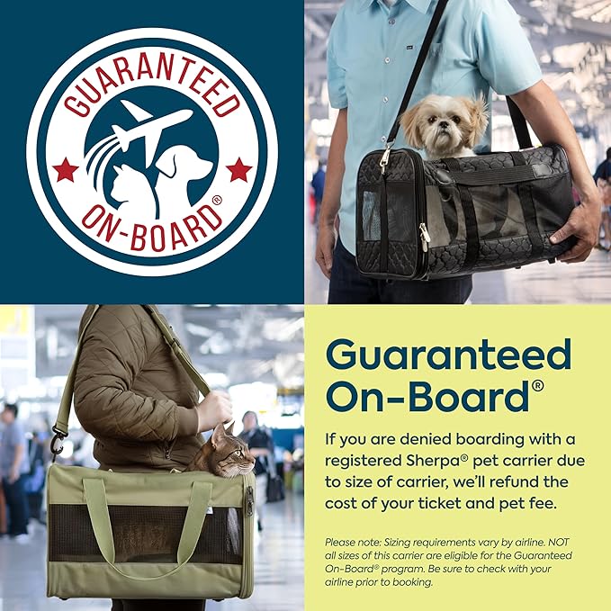 Sherpa 2-in-1 Backpack Travel Pet Carrier, Airline Approved & Guaranteed On Board - Gray, Medium