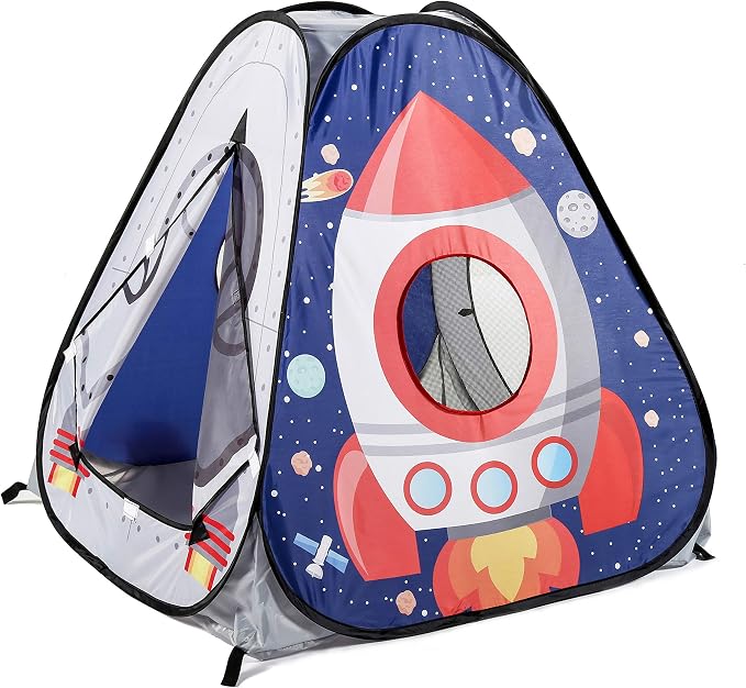 UTEX 3pc Space Astronaut Pop Up Play Tents with Tunnels for Kids, Boys, Girls, Babies and Toddlers, Indoor/Outdoor Playhouse ¨CStem Inspired Design W/Solar System & Planet