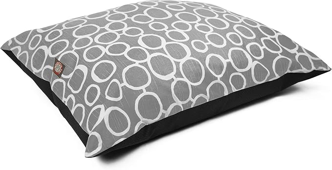 Majestic Pet Rectangle Medium Dog Bed Washable – Non Slip Comfy Pet Bed – Dog Crate Bed Super Value Pillow Dog Bed – Dog Kennel Bed for Sleeping - Dog Bed Medium Breed 35 x 28 Inch – Fusion Gray