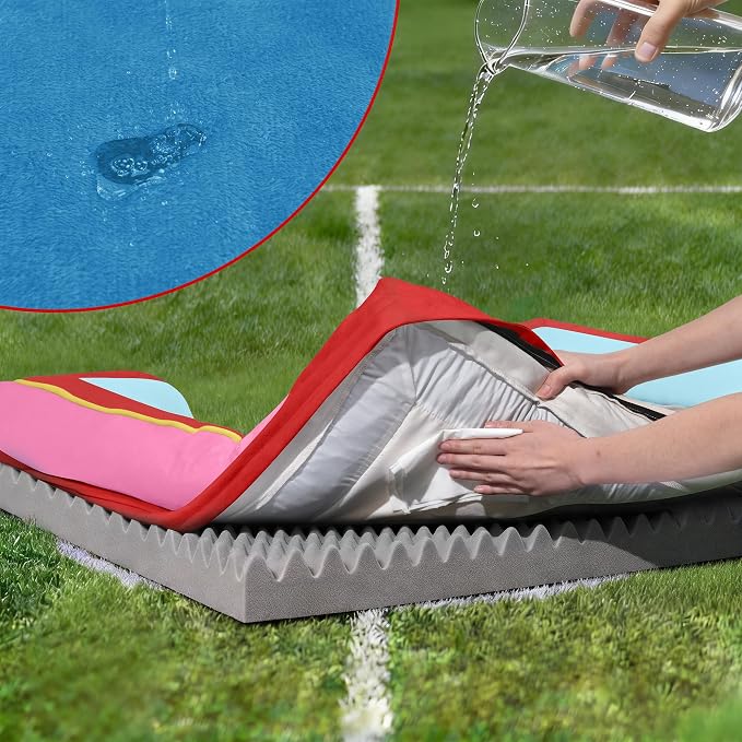 Comfort Expression Orthopedic Dog Bed for Extra Large Dogs 45x35 Inch, Waterproof Egg Crate Foam XL Pet Bed with Bolsters, Dog Couch with Washable Cover & Non-Slip Bottom, Los Angeles