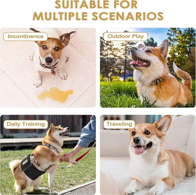 5 Pack Dog Diapers Male Reusable Belly Bands Washable for Large Male Dogs, High Absorbency for Puppy & Doggy, Size XL