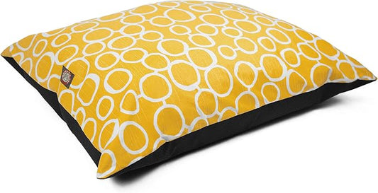 Majestic Pet Rectangle Medium Dog Bed Washable – Non Slip Comfy Pet Bed – Dog Crate Bed Super Value Pillow Dog Bed – Dog Kennel Bed for Sleeping - Dog Bed Medium Breed 35 x 28 Inch – Fusion Yellow