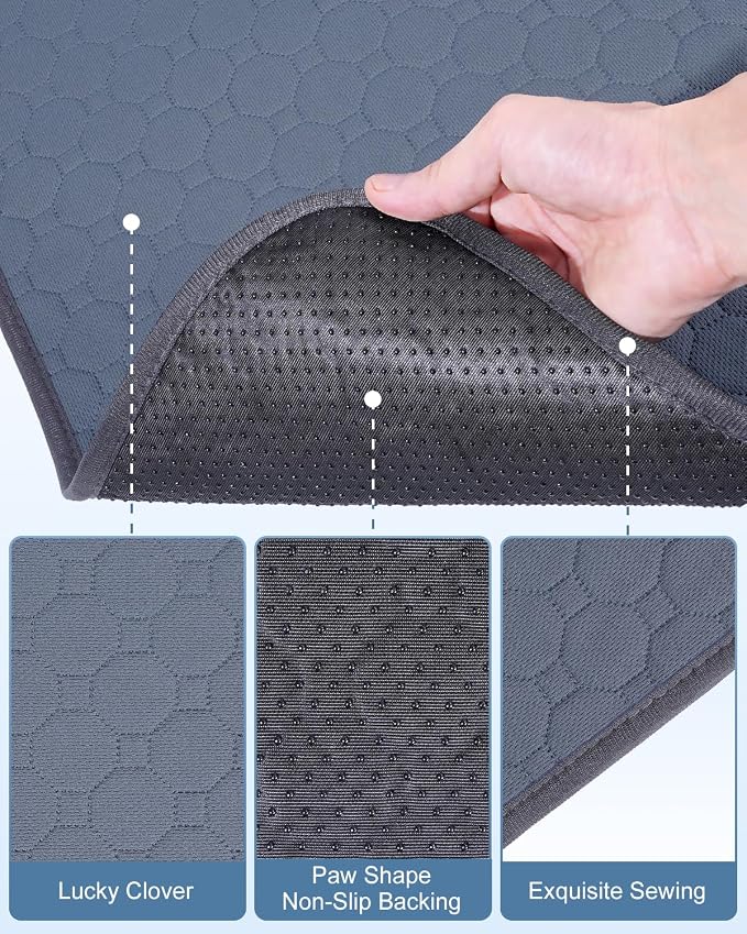 4 Pack 24 x 18 Inch Guinea Pig Cage Absorbent Liner Reusable Waterproof Super Absorbent Guinea Pig Urine Pad Non-Slip Mat for Small Animals Rabbit Hamster Rat. Washable Guinea Pig Bedding
