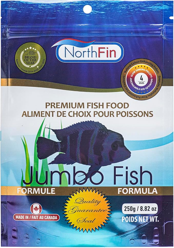 Northfin Fish Food Jumbo Formula Slow Sinking Pellets (4mm 250g)