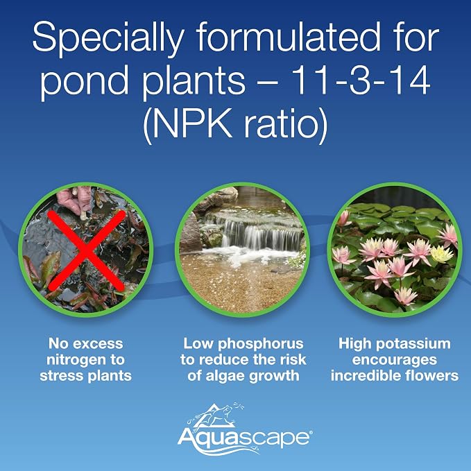 Aquascape Once-A-Year Pond Plant Fertilizer Capsules, 12-Pack, Promotes Aquatic Plant Health, Easy Annual Application, 89011