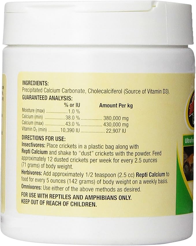 Zoo Med Reptile Calcium with Vitamin D3, 8-Ounce