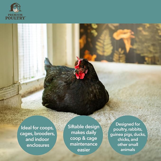 Cozy Coop Premium Siftable Hemp Bedding for Chicken Coop & Small Animals, Super Fine Low Dust Absorbent Hemp Bedding, Made in USA for Deep Litter, Nesting Boxes & Brooders, 10lb
