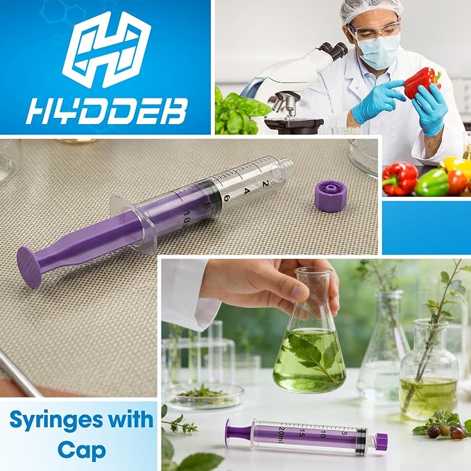 10ml Syringes with Cap without Needle - 10cc Plastic Syringe for Liquid, Feeding, Blister-Packed, Pack of 20