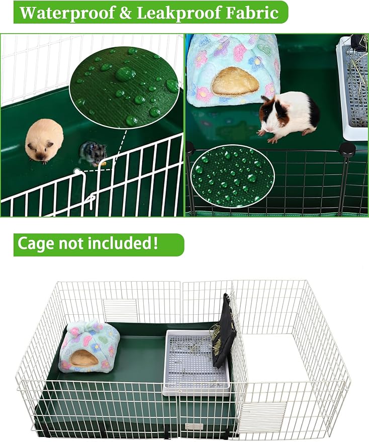 Guinea Pig Cage Bottom, Reusable Guinea Pig Cage Liner for C&C Cages. Leakproof Liner for Rabbits Hamsters Hedgehogs and Other Small Animals.