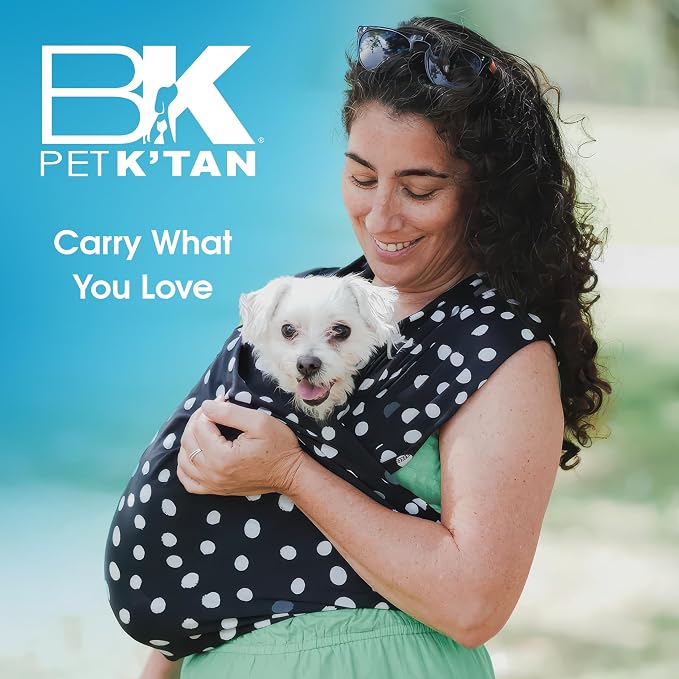 Pet K’tan Anti Anxiety Wearable Cat & Dog Carrier | Hands-Free Front Facing Adjustable Pet Cuddler Sling for Small to Medium Pets & Puppies up to 20 lbs | Pawkadot | Small