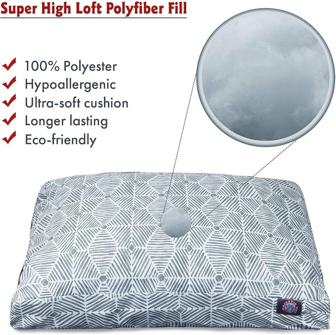 Majestic Pet Charlie Gray Medium Rectangle Pet Bed